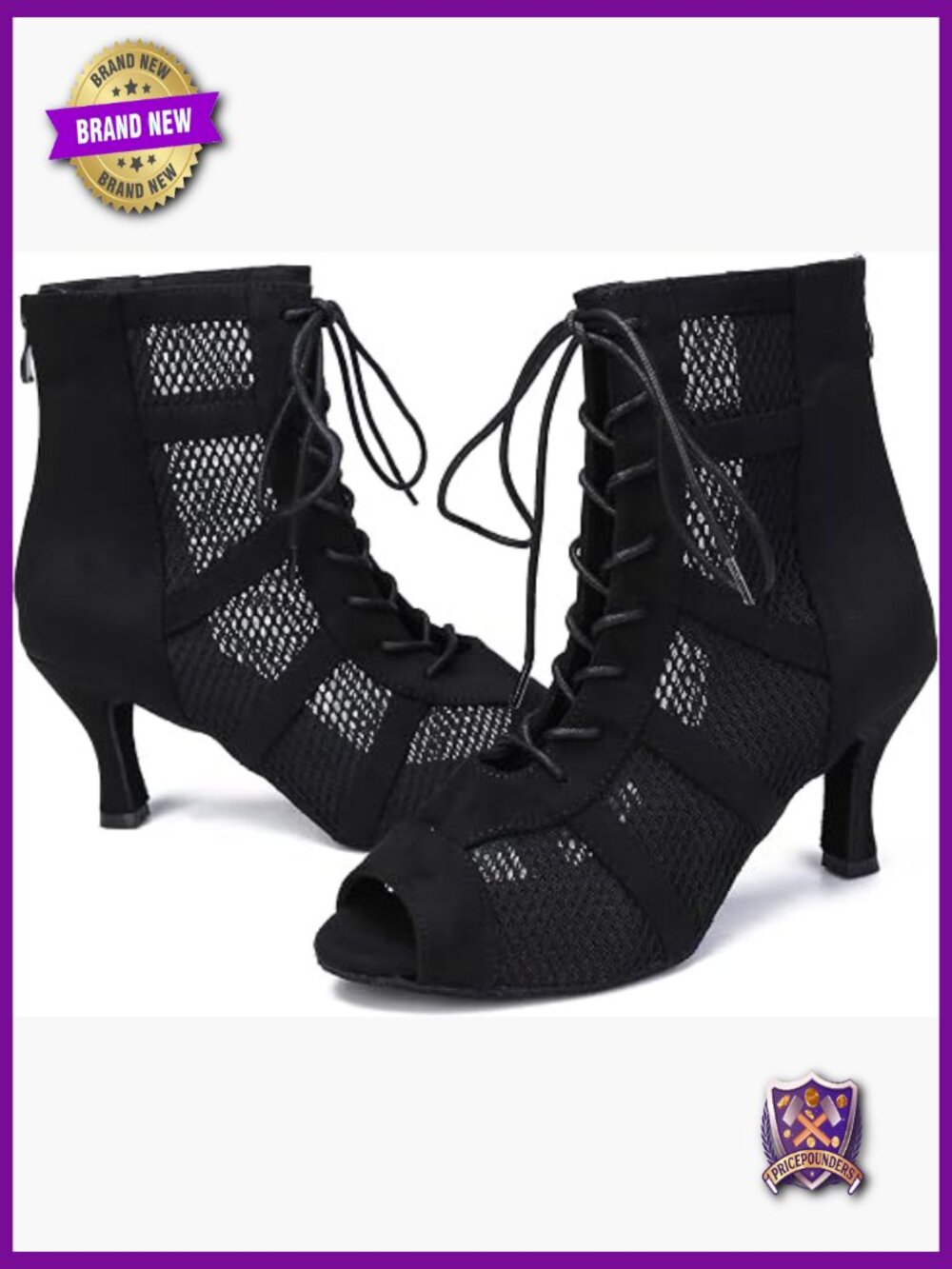 Women's Latin Dance Shoes 3" Heel Ballroom Salsa Boots